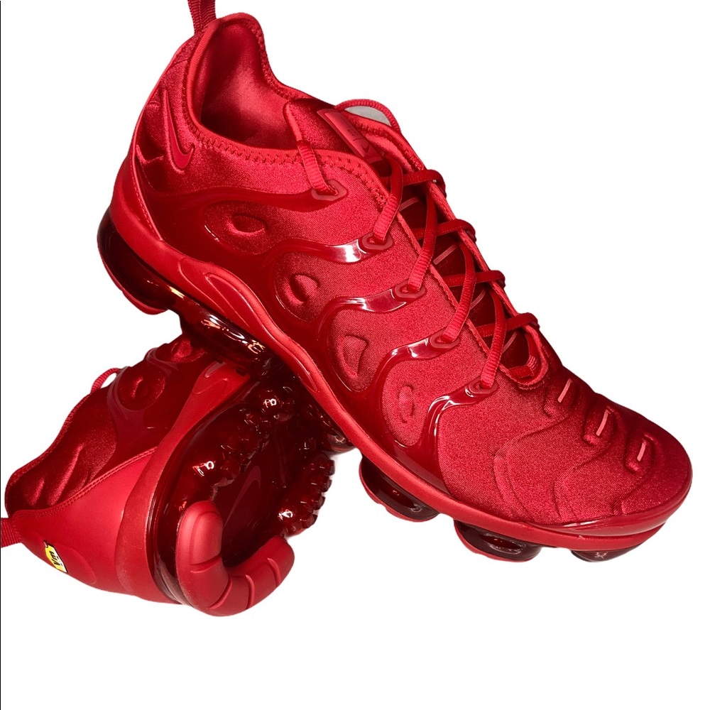 Nike Mens Vapormax Plus Triple Red Size 14 - Picture 8 of 9